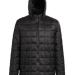 Box quilt hooded jacket