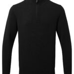 Men's cotton blend ¼ zip sweater
