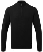 Men's cotton blend ¼ zip sweater