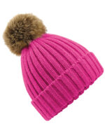 Fur pop pom chunky beanie - Image 3