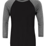 Unisex triblend ¾ sleeve baseball t-shirt