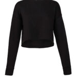 Women's cropped crew fleece