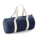 Denim barrel bag