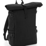 Block roll-top backpack