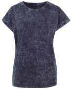 Women's acid washed extended shoulder tee - Image 3