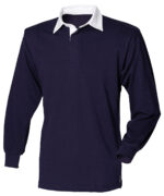 Long sleeve plain rugby shirt - Image 3