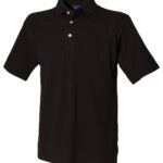Classic cotton piqué polo with stand-up collar
