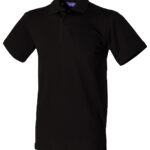 Stretch piqué polo shirt