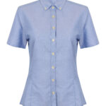 Women's modern short sleeve Oxford shirt