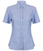 Women's modern short sleeve Oxford shirt