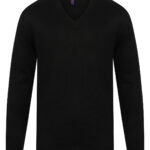 Cashmere touch acrylic v-neck jumper