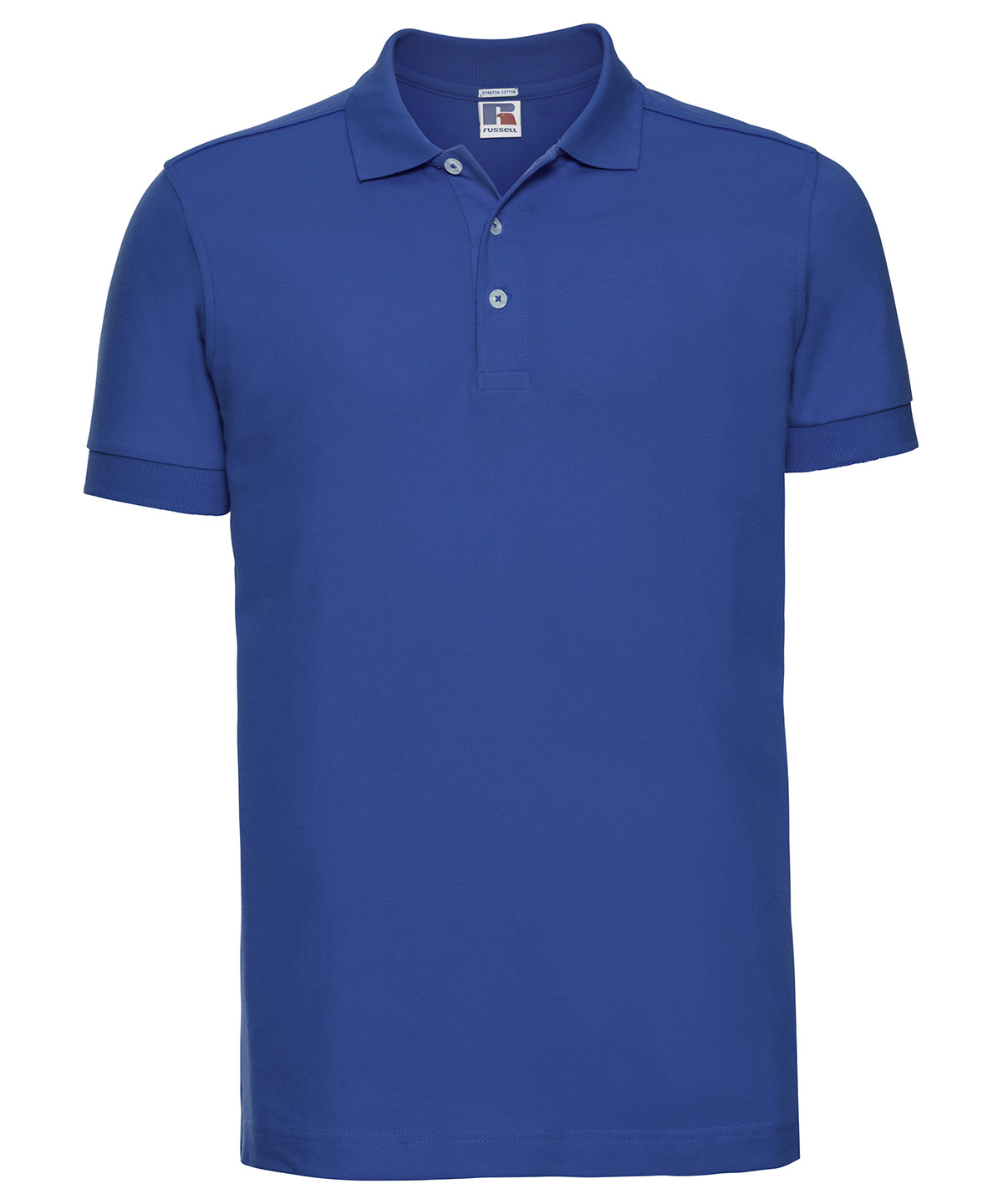 R_566M_azure-blue_front.jpg Stretch polo - Image 1