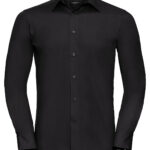 Long sleeve polycotton easycare fitted poplin shirt