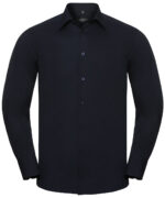 Long sleeve polycotton easycare fitted poplin shirt - Image 4