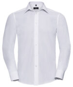 Long sleeve polycotton easycare fitted poplin shirt - Image 5