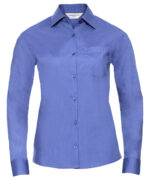 Women's long sleeve polycotton easycare poplin shirt - Image 2