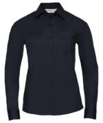 Women's long sleeve polycotton easycare poplin shirt - Image 4