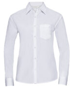 Women's long sleeve polycotton easycare poplin shirt - Image 5