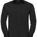 Long sleeve polycotton easycare poplin shirt