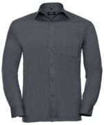 Long sleeve polycotton easycare poplin shirt - Image 3