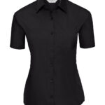 Women's short sleeve polycotton easycare poplin shirt