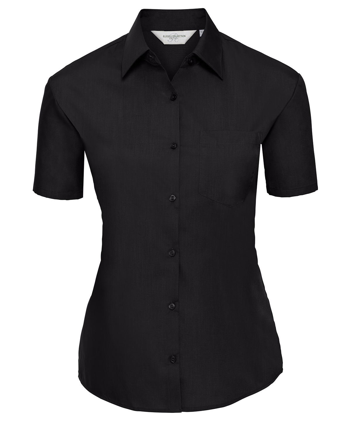 5c5c3e3deb9f5b1c75ce3b64e35024a9 Women's short sleeve polycotton easycare poplin shirt - Image 1