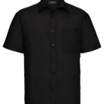 Short sleeve polycotton easycare poplin shirt