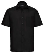 Short sleeve polycotton easycare poplin shirt