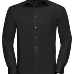 Long sleeve pure cotton easycare poplin shirt