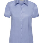 Women's short sleeve herringbone shirt