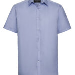 Short sleeve herringbone shirt