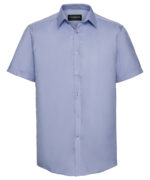 Short sleeve herringbone shirt