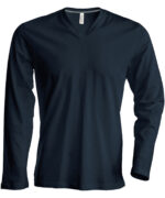 Men's long-sleeved V-neck T-shirt - Image 2