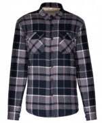 Sherpa-lined checked shirt jacket - Image 2