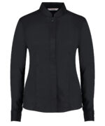 Women's mandarin collar shirt long-sleeved (tailored fit)
