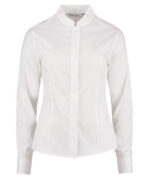 Women's mandarin collar shirt long-sleeved (tailored fit) - Image 2