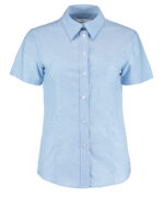 Women's workplace Oxford blouse short-sleeved (tailored fit) - Image 3
