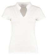 Women's corporate short-sleeved top v-neck mandarin collar (regular fit) - Image 2