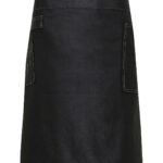 Division waxed-look denim waist apron