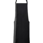 Contrast bib apron