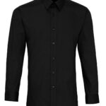 Poplin fitted long sleeve shirt