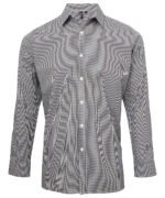 Microcheck (Gingham) long sleeve cotton shirt