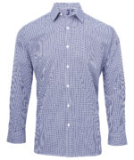 Microcheck (Gingham) long sleeve cotton shirt - Image 3