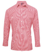 Microcheck (Gingham) long sleeve cotton shirt - Image 4