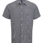 Microcheck (Gingham) short sleeve cotton shirt