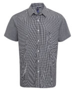 Microcheck (Gingham) short sleeve cotton shirt
