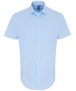 Stretch fit cotton poplin short sleeve shirt - Image 2