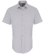 Stretch fit cotton poplin short sleeve shirt - Image 3