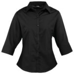 Women's ¾ sleeve poplin blouse