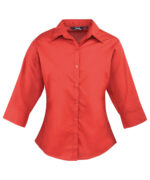 Women's ¾ sleeve poplin blouse - Image 4